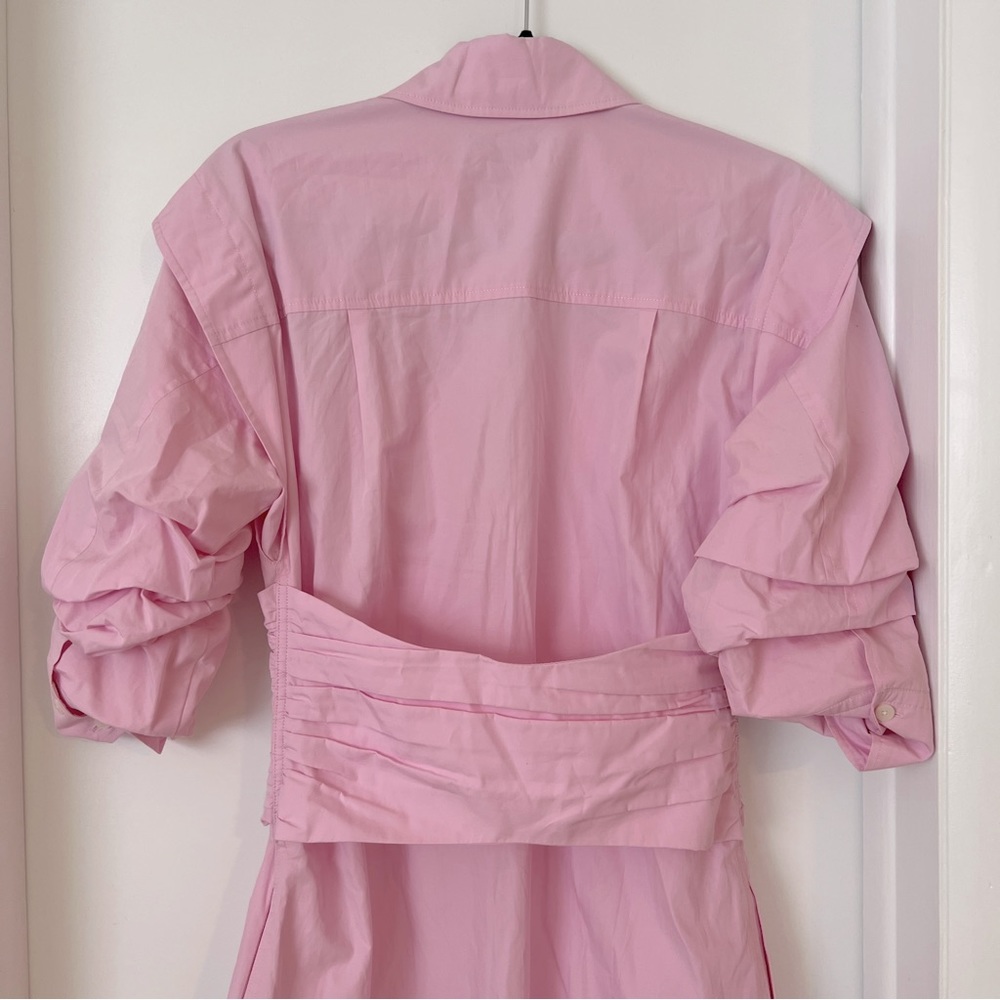 Derek Lam Zip Up Shirtdress 🎀 Barbie Pink - Picture 3 of 4